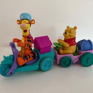 Disney's Winnie the Pooh ~ vintage 1997 Ride N Wobble Train Set w/ Pooh & Tigger